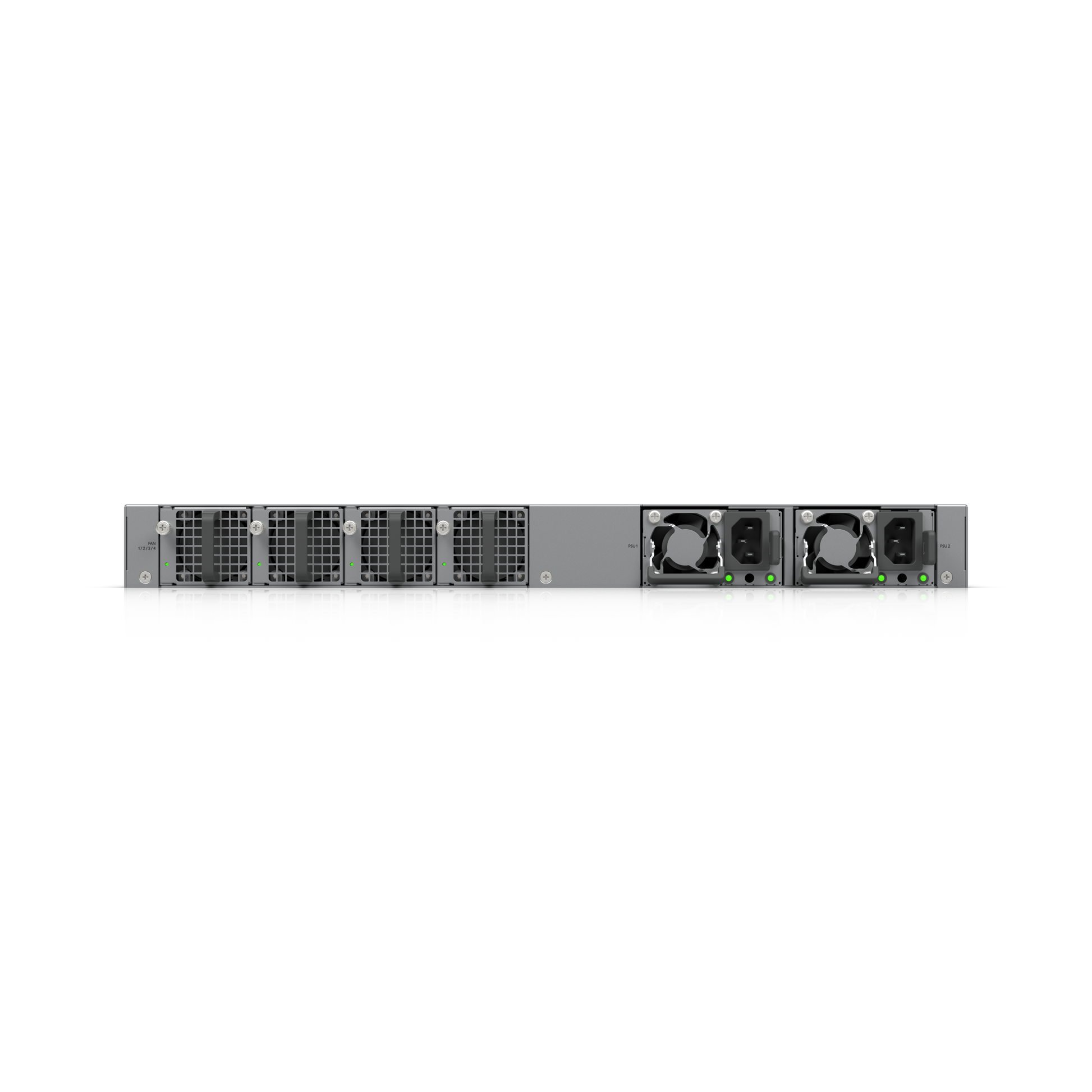 Enterprise Campus 24 PoE ECS-24-PoE rear panel close-up of vents and power modules