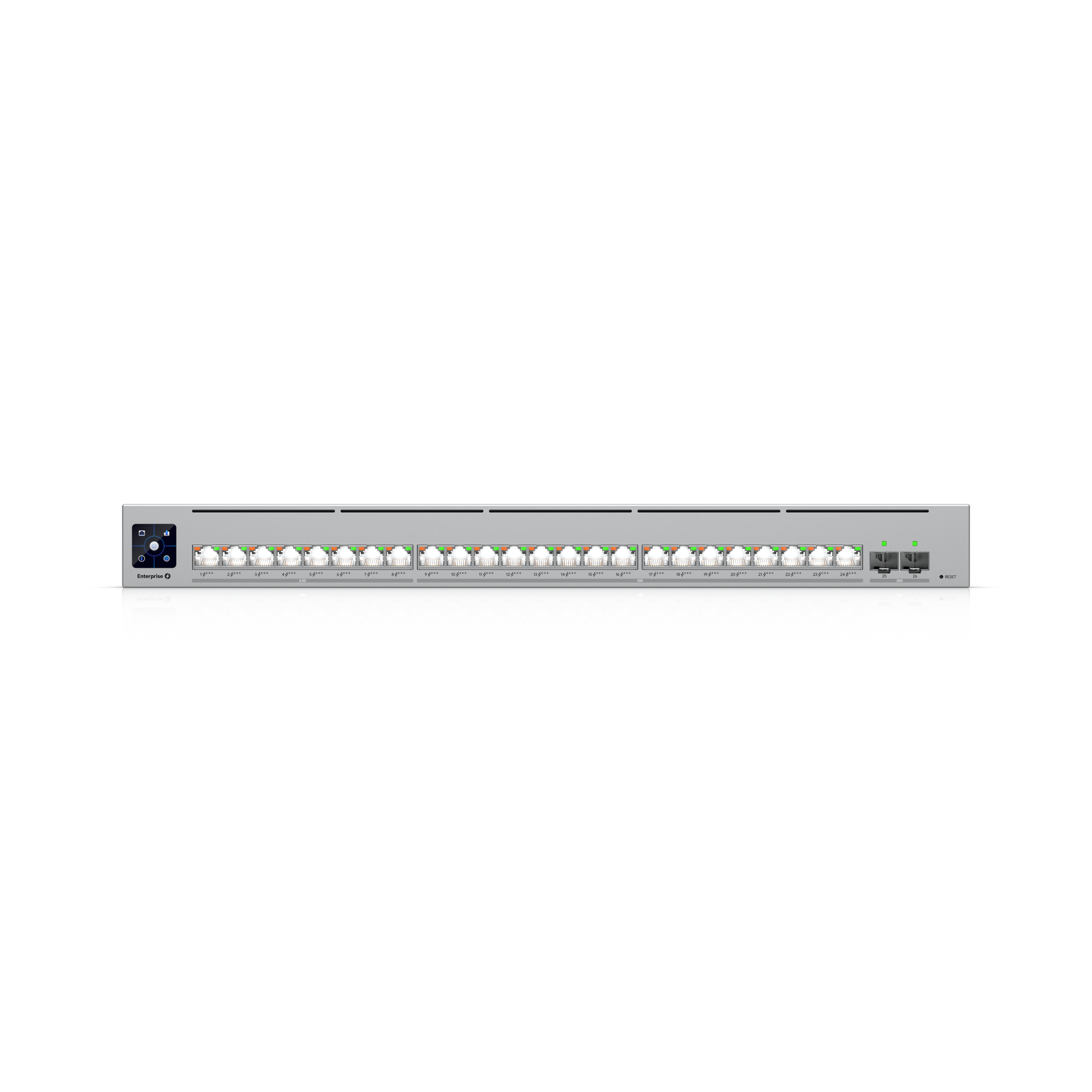 Enterprise Campus 24 PoE ECS-24-PoE compact front view showing all ports