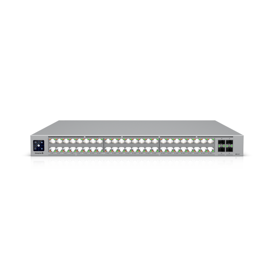Ubiquiti Enterprise Campus 48 PoE Layer 3 Switch - 32x 10GbE + 16x 2.5GbE, 4x 25G SFP28 Uplinks, Dual Hot-Swap 1200W PSU (ECS-48-POE)