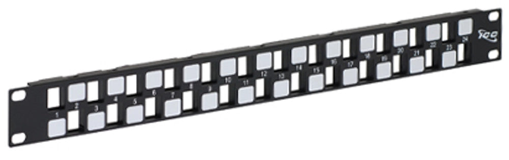 ICC IPatch Panel, Blank, EZ, 24-Port, 1 RMS