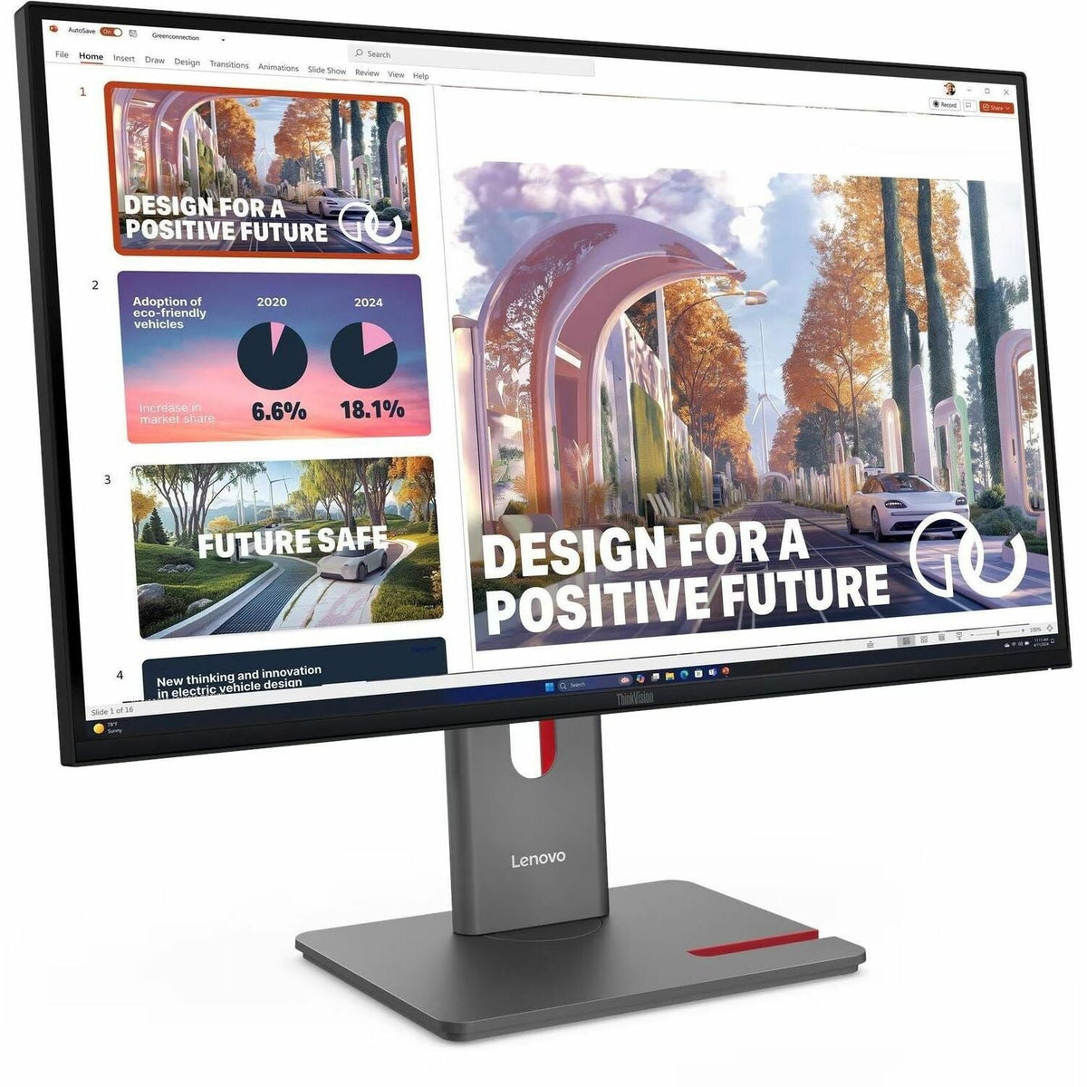 Lenovo ThinkVision P27QD-40 27" Class WQHD LED Monitor - 16:9 - Raven Black - 64B3GAR2UZ