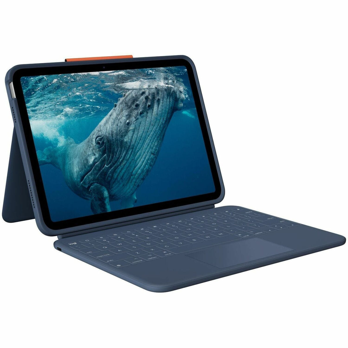 Logitech Rugged Combo 4c Touch iPad Keyboard Case, iPad (10th Gen, A16) Case with Trackpad, Military-Grade Drop Protection, USB-C Port, Smart Connector, Pencil Holder - 920-014146