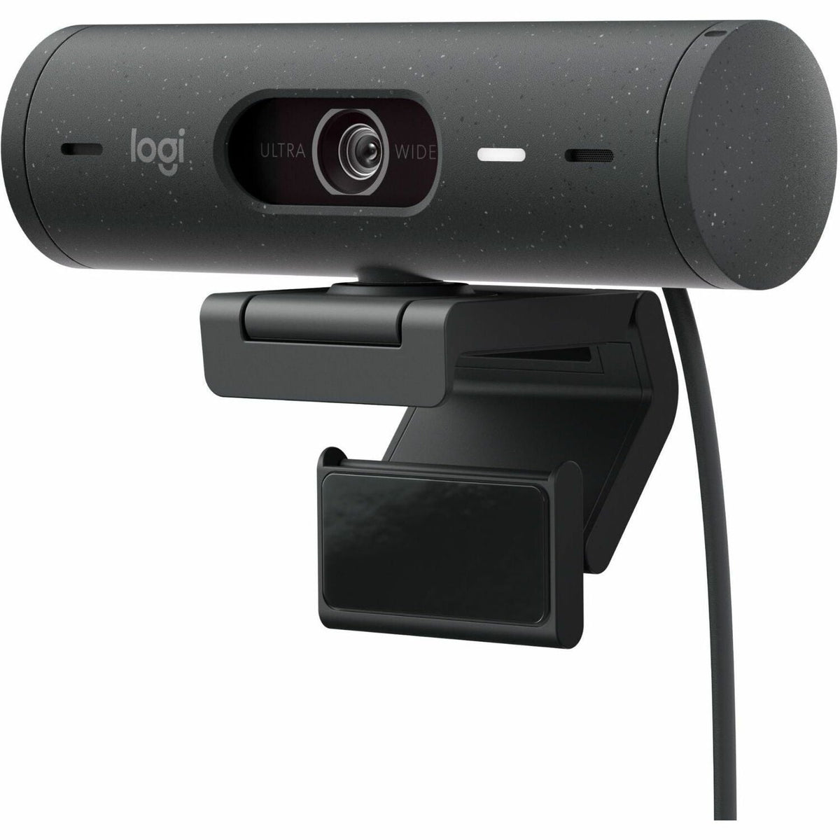 Logitech Brio 500 Full HD webcam, auto framing, noise-reducing mics, privacy shutter, streaming &amp; video calling, Graphite - 960-001493