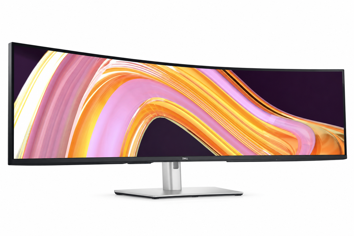Dell UltraSharp U4924DW ultrawide monitor on a white background