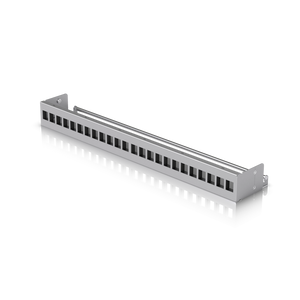 Ubiquiti UACC-Rack-Panel-Patch-Blank-24 front view showing 24 blank keystone slots
