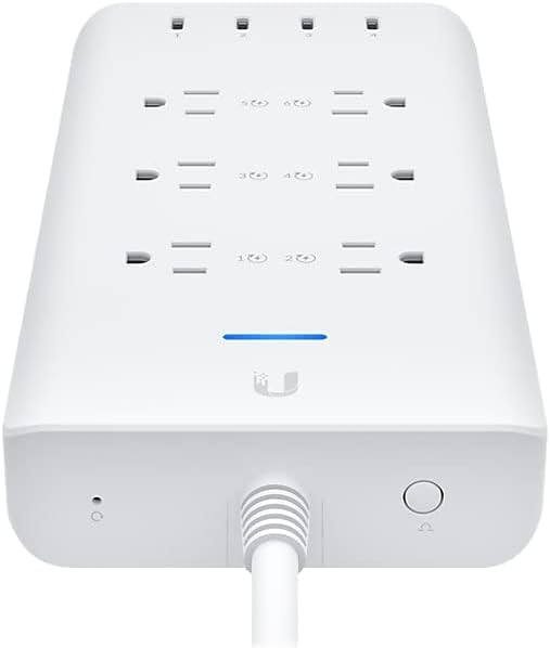 UniFi SmartPower Strip showing 6 AC outlets and 4 USB-C ports