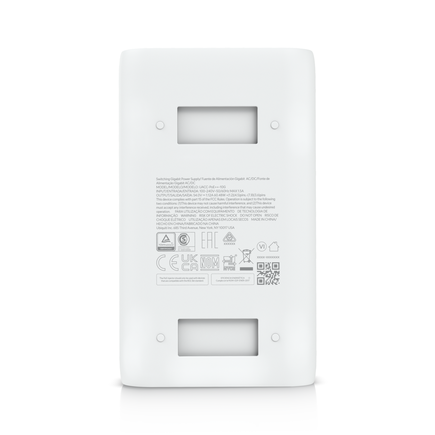  UACC-PoE++-10G adapter rear angle view