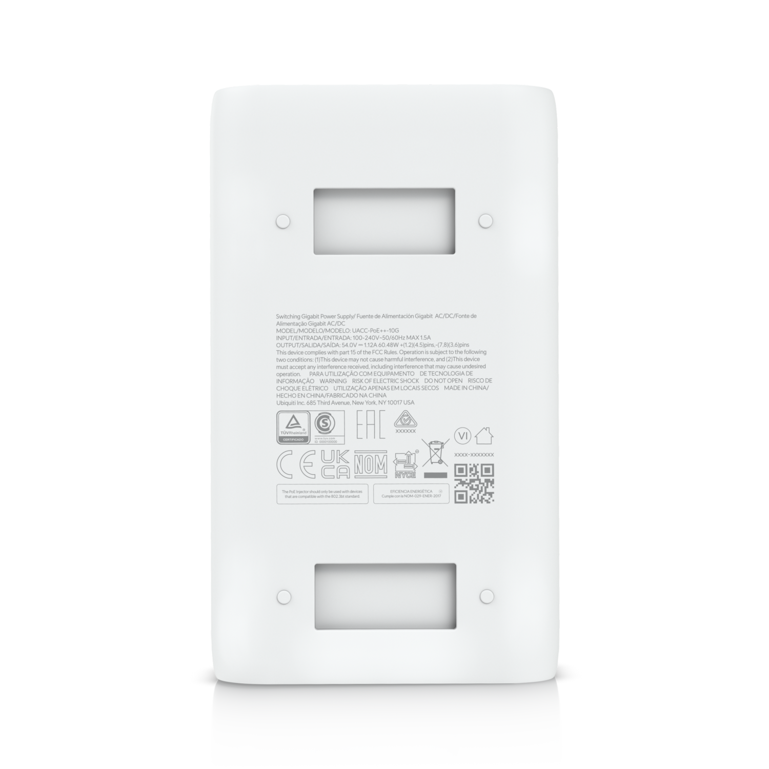  UACC-PoE++-10G adapter rear angle view