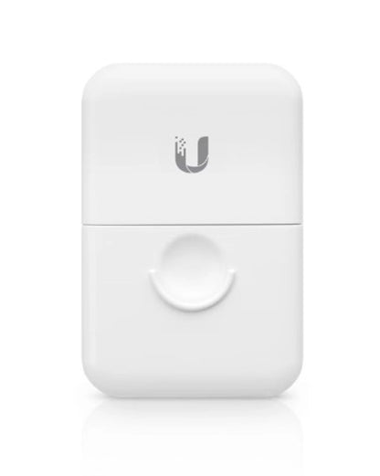 Ubiquiti Ethernet Surge Protector ETH-SP-G2 front view with dual RJ45 ports
