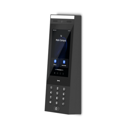 UniFi Access Intercom with UACC-Intercom-Sunshield mounted in outdoor setup
