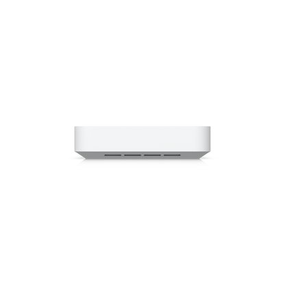 Side profile of Ubiquiti Cloud Gateway Fiber compact 10G desktop gateway