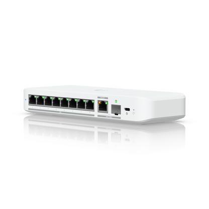 Front view of Ubiquiti USW-Flex-2.5G-8 Switch