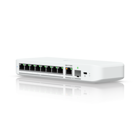 Front view of Ubiquiti USW-Flex-2.5G-8 Switch