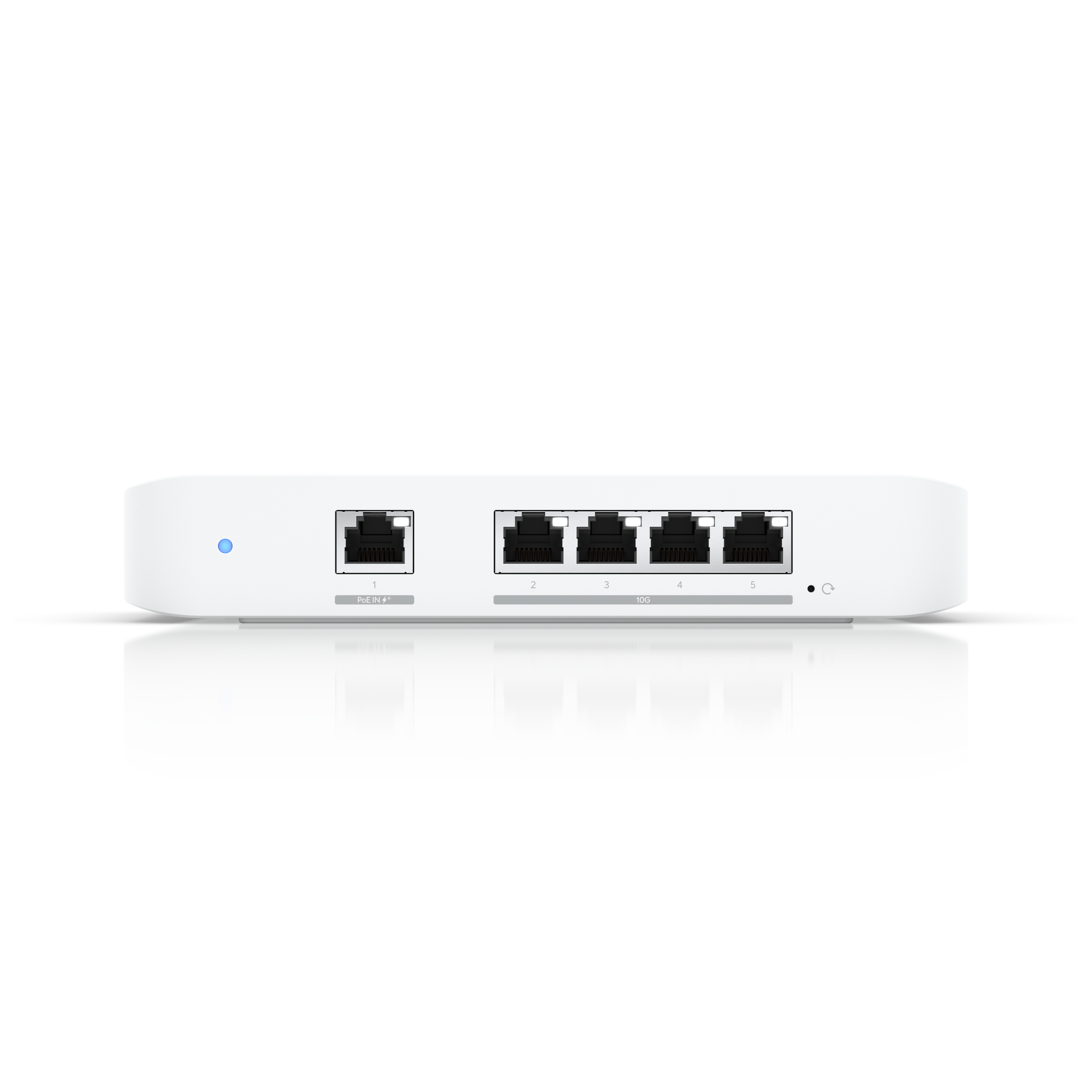Ubiquiti USW-Flex-XG front view showing 5 ports