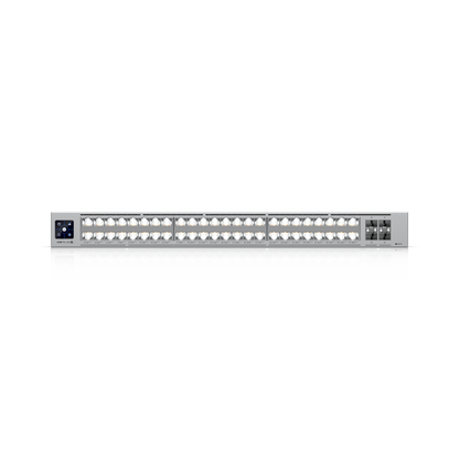 Ubiquiti Pro XG 48 PoE front panel with RJ45 and SFP28 ports