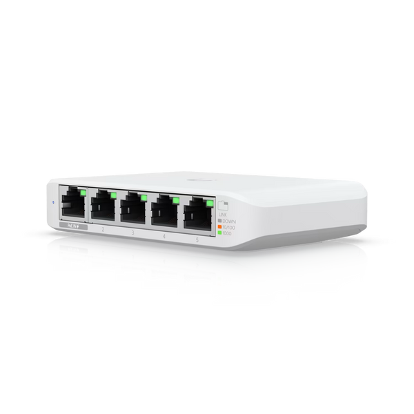 Ubiquiti UniFi Flex Mini - 5-Port Gigabit Switch, PoE or USB-C Powered, Managed or Standalone (USW-Flex-Mini)