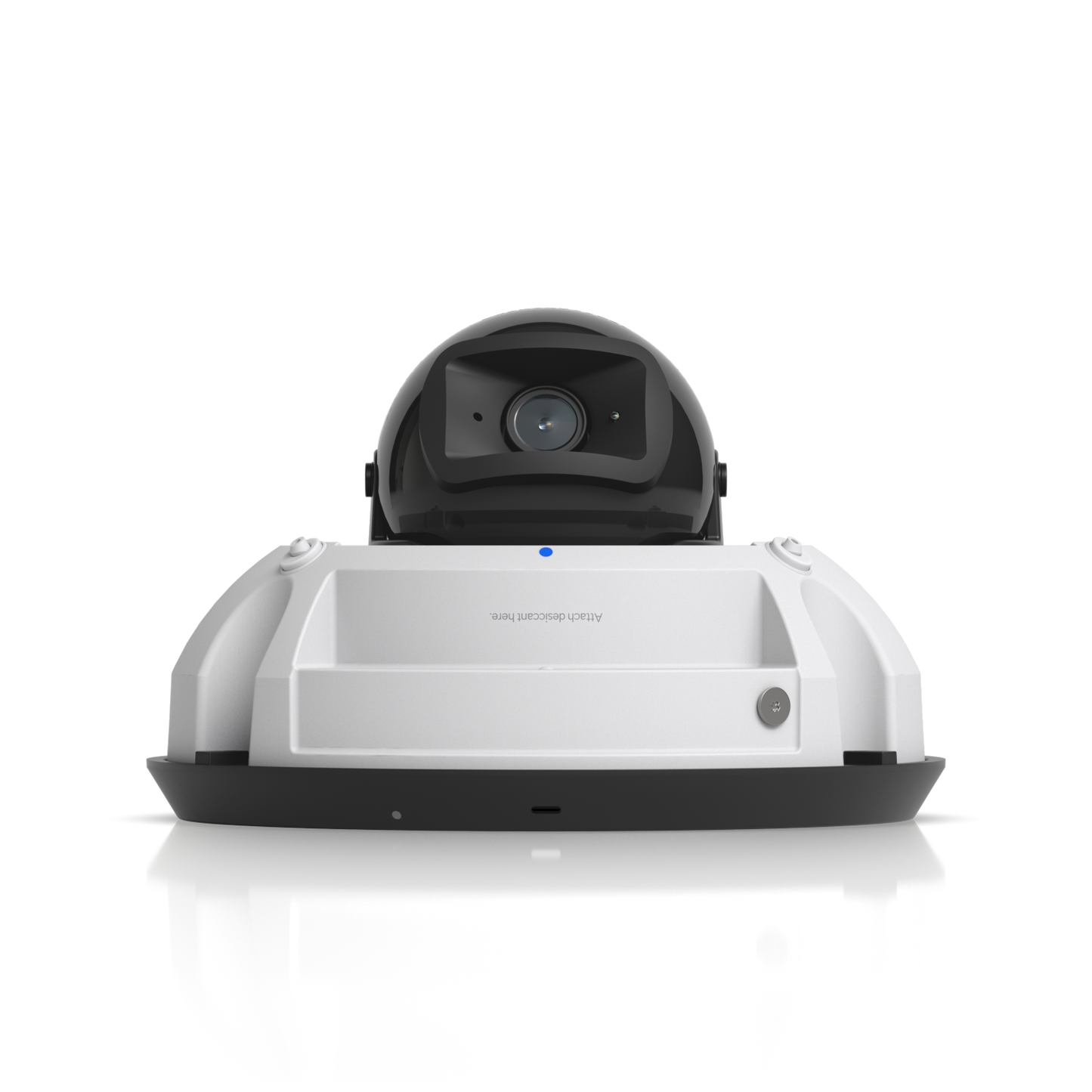 UVC-G6-Dome-W front view showing lens and mounting base with reset button