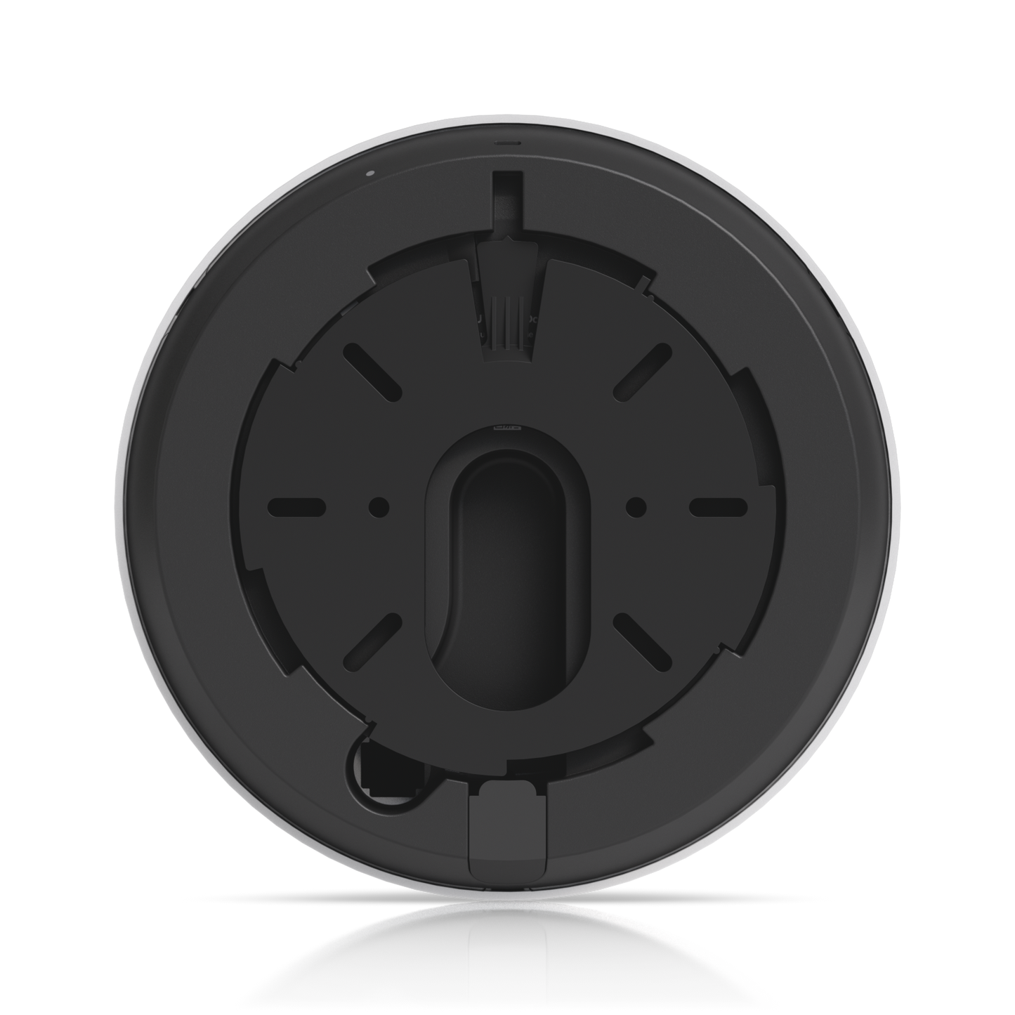 UVC-G6-Dome-W underside view of mounting plate with cable entry slot