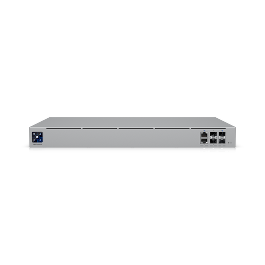 Front view of the Ubiquiti UXG-Enterprise Gateway with all ports visible