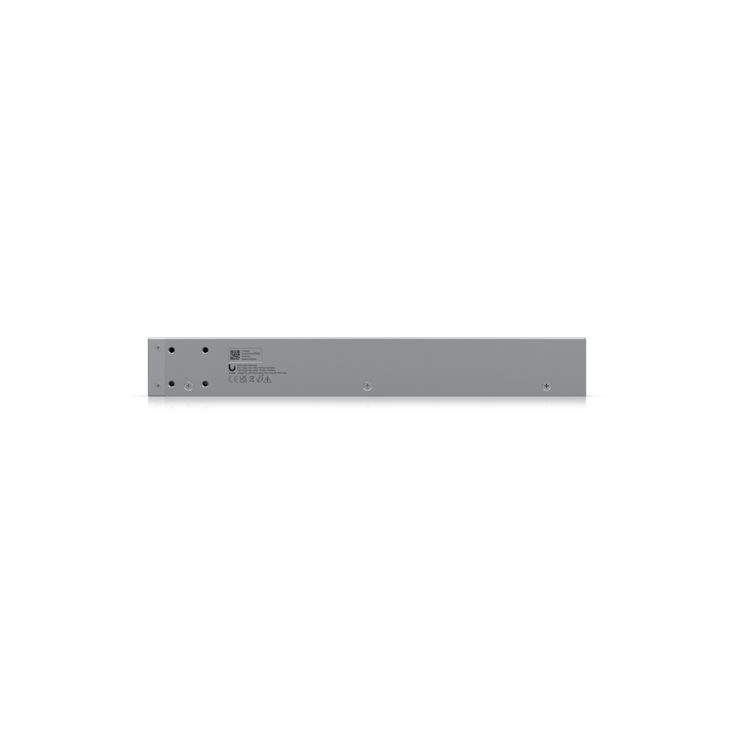 Side panel of the Ubiquiti UXG-Enterprise Gateway with product labeling